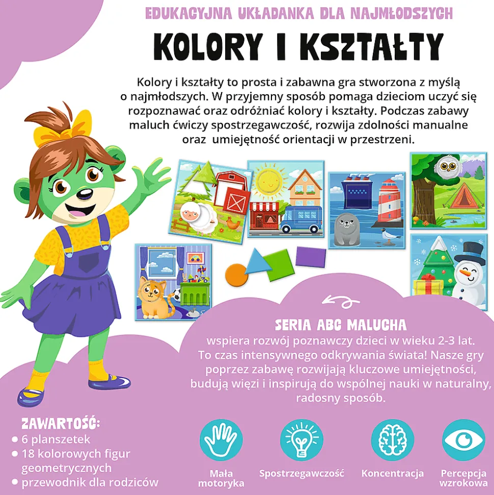 02904 "GRA- Kolory i kształty /ABC Malucha" / KAZSTUDIO SA Rodzina Treflików FSC Mix 70%