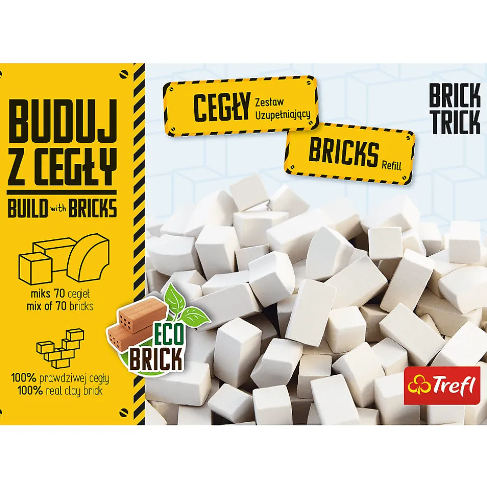 Brick Trick cegły zamkowe białe 70 sztuk