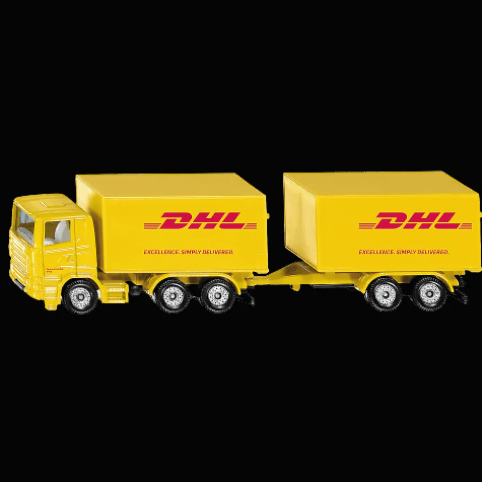 Ciężarówka z przyczepą firmy DHL