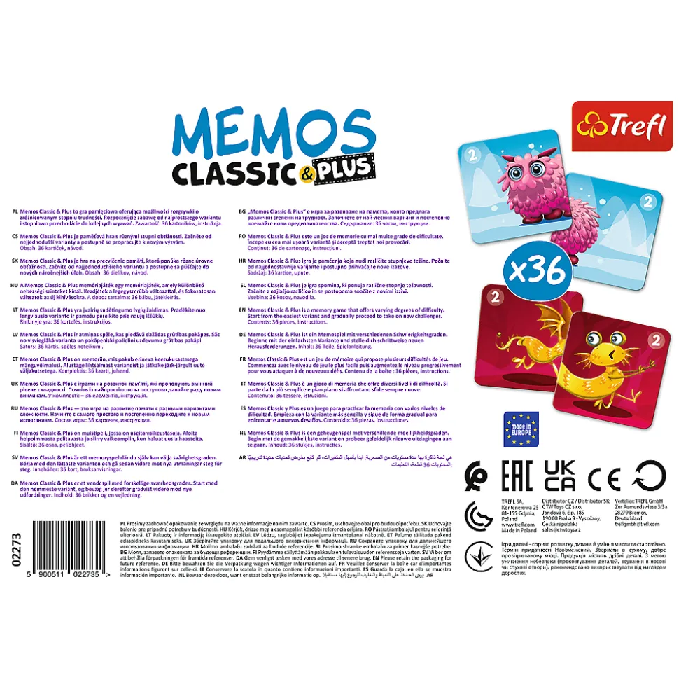 GRA - Memos classic&plus Urocze potworki