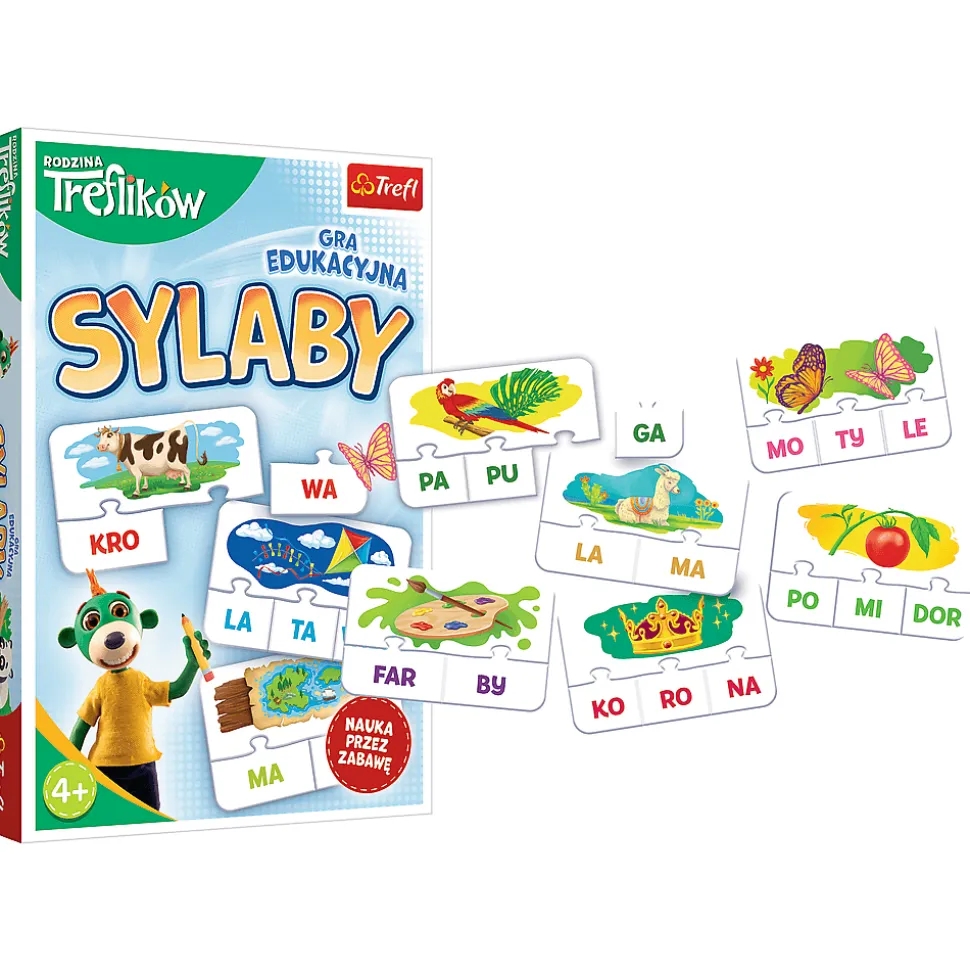 Gra dla dzieci Rodzina Treflików Sylaby