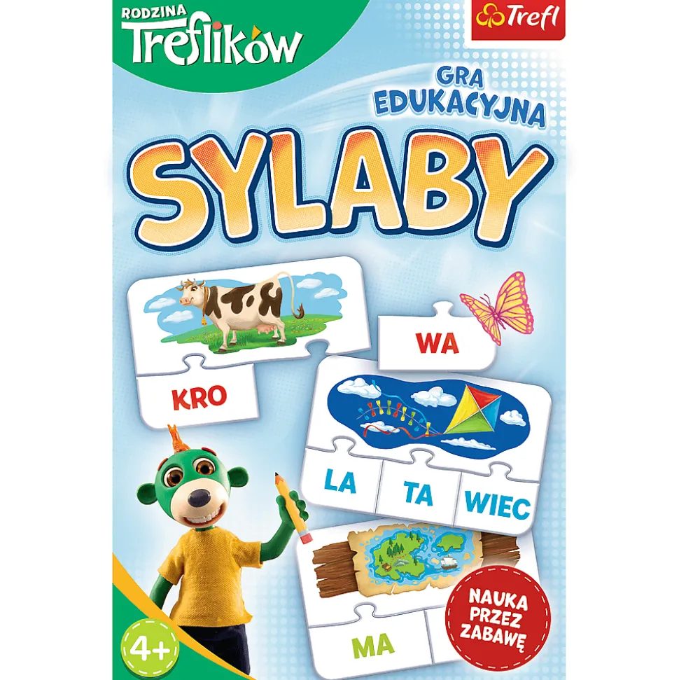 Gra dla dzieci Rodzina Treflików Sylaby