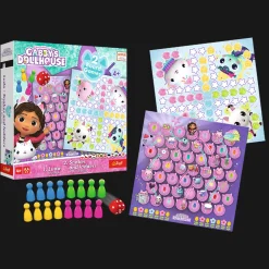 Gra klasyczna 2w1 Chińczyk, Węże i drabiny Koci Domek Gabi