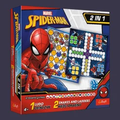 Gra planszowa 2w1 Chińczyk, Węże i drabiny Spider-Man