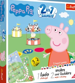 Gra planszowa 2w1 Chińczyk Węże i drabiny Peppa