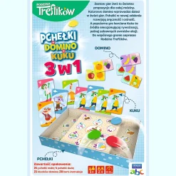 Gra rodzinna Rodzina Treflików 3w1 Domino Pchełki Kuku Trefliki
