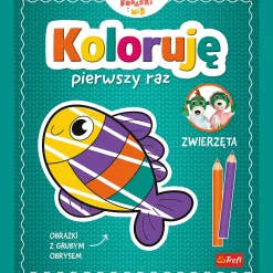 Książka aktywizująca Bobaski i Miś, Koloruję pierwszy raz. Zwierzęta