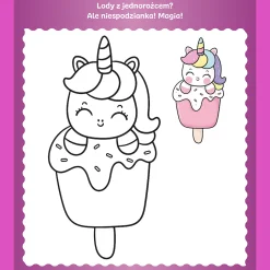 Książka aktywizująca Bobaski i Miś, Koloruję pierwszy raz. Słodkości