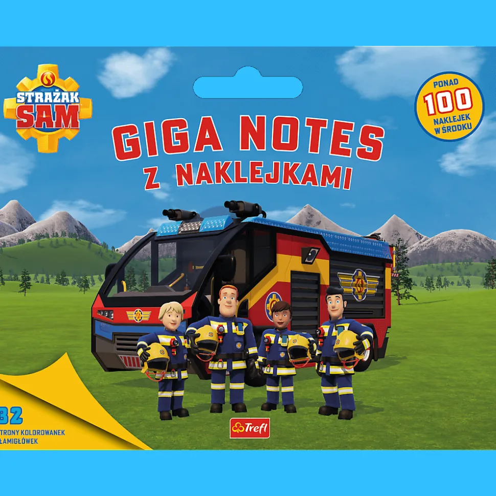 Książka aktywizująca Giga notes z naklejkami, Strażak Sam