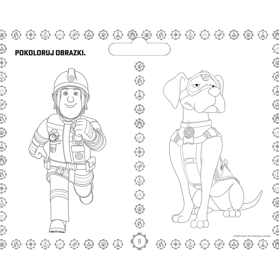 Książka aktywizująca Giga notes z naklejkami, Strażak Sam