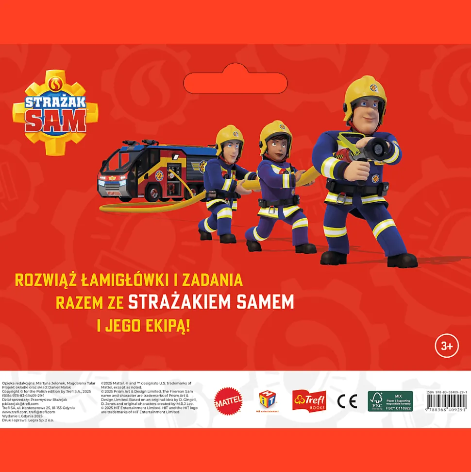 Książka aktywizująca Giga notes z naklejkami, Strażak Sam