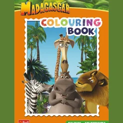 Książka aktywizująca Madagaskar, kolorowanka