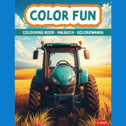 Książka aktywizująca Maszyny rolnicze, kolorowanka