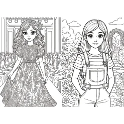 Książka aktywizująca Modelki, kolorowanka