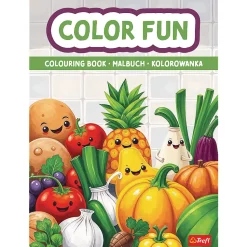 Książka aktywizująca Owoce i warzywa, kolorowanka