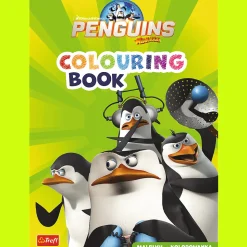 Książka aktywizująca Pingwiny z Madagaskaru, kolorowanka