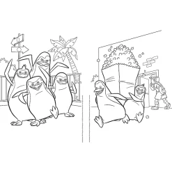 Książka aktywizująca Pingwiny z Madagaskaru, kolorowanka