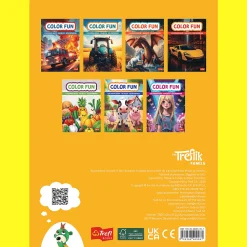 Książka aktywizująca Pociągi i samoloty, kolorowanka