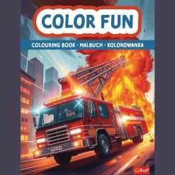 Książka aktywizująca Pojazdy ratunkowe, kolorowanka