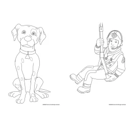 Książka aktywizująca Strażak Sam, kolorowanka