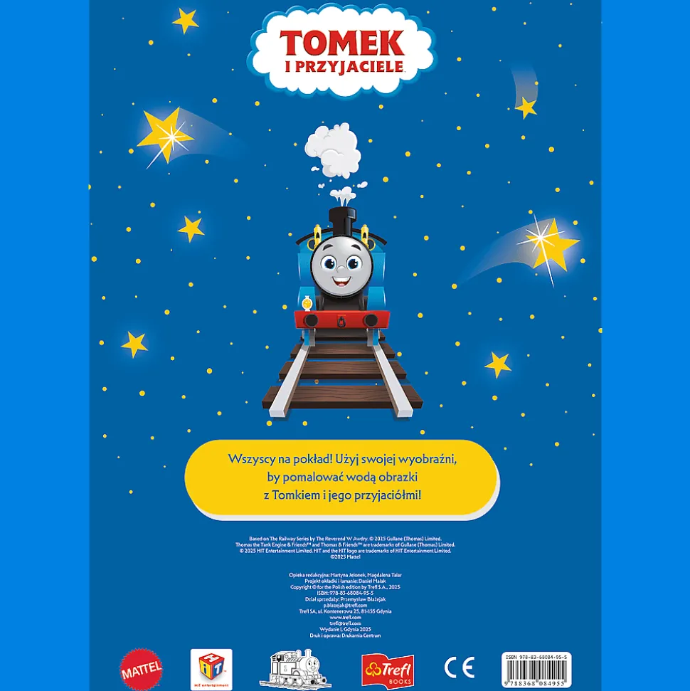 Książka aktywizująca Tomek i przyjaciele, malowanka wodna