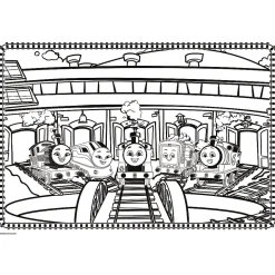 Książka aktywizująca Tomek i przyjaciele, mega kolorowanka