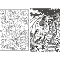 Książka aktywizująca Świat fantasy, kolorowanka