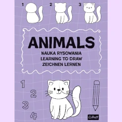Książka aktywizująca Zwierzęta, nauka rysowania