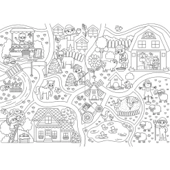 Książka aktywizująca Zwierzęta na farmie, kolorowanka