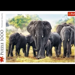 Puzzle 1000 el. Afrykańskie słonie