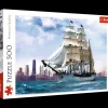 Puzzle 500 el. Żaglowiec na tle Chicago