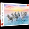 Puzzle 500 el. Białe konie w galopie