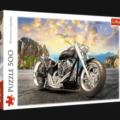 Puzzle 500 el. Czarny motocykl