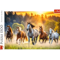 Puzzle 1500 el. Dzikie konie