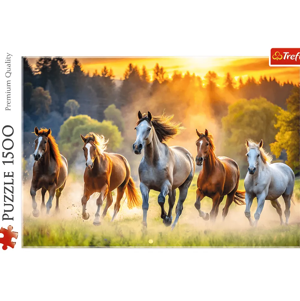 Puzzle 1500 el. Dzikie konie