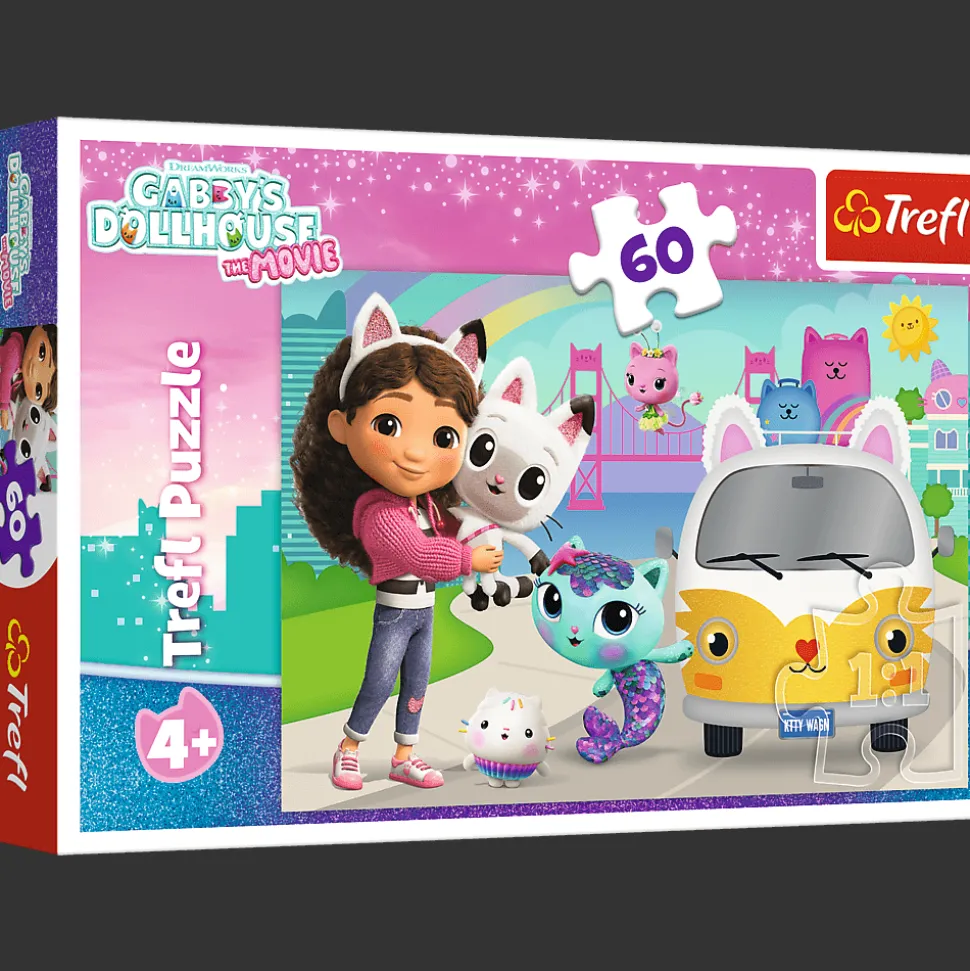 Puzzle 60 el. Gabby i kocie przygody, Koci Domek Gabi