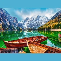 Puzzle 500 el. Jezioro Braies, Włochy