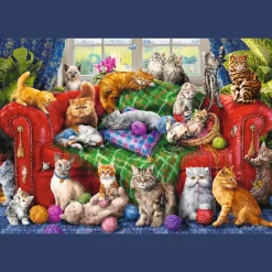 Puzzle 1500 el. Kociaki na sofie