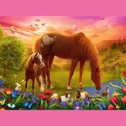 Puzzle 500 el. Konie na łące