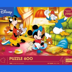 Puzzle 600 el. 40-lecie Trefl - Myszka Miki i Przyjaciele