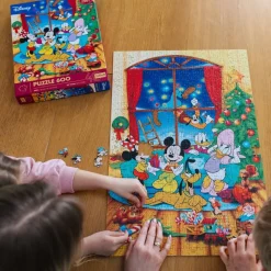 Puzzle 600 el. 40-lecie Trefl - Myszka Miki i Przyjaciele - Święta