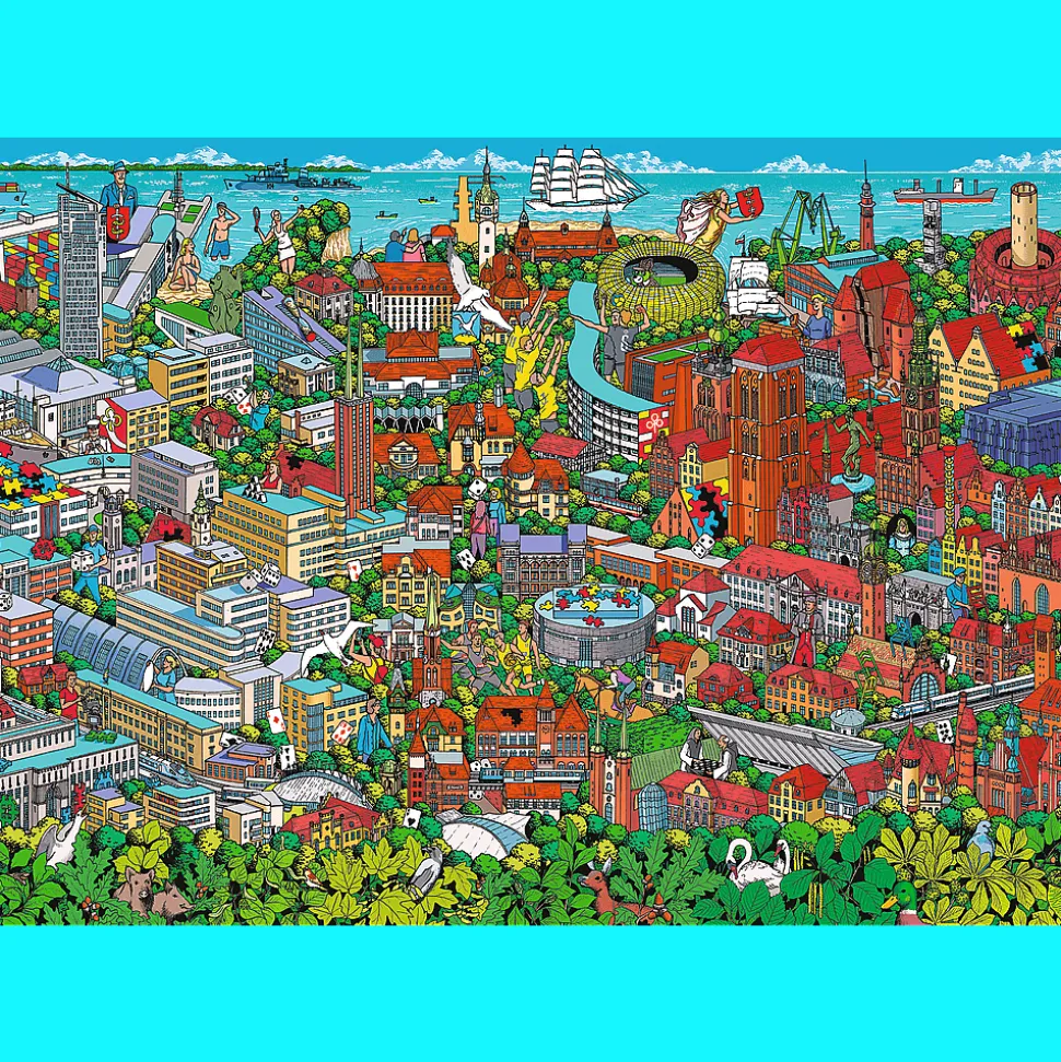 Puzzle 1000 el. 40-lecie Trefl - Trójmiasto