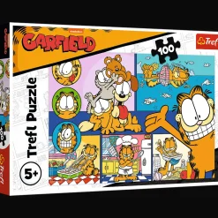 Puzzle 100 el.- Leniwy Garfield