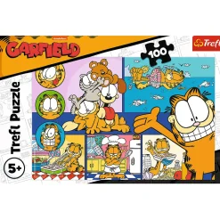 Puzzle 100 el.- Leniwy Garfield