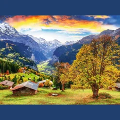 Puzzle 1000 el. Malownicza alpejska wioska