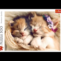 Puzzle 500 el. Śpiące kotki
