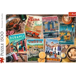 Puzzle 1500 el. Podróże po Europie