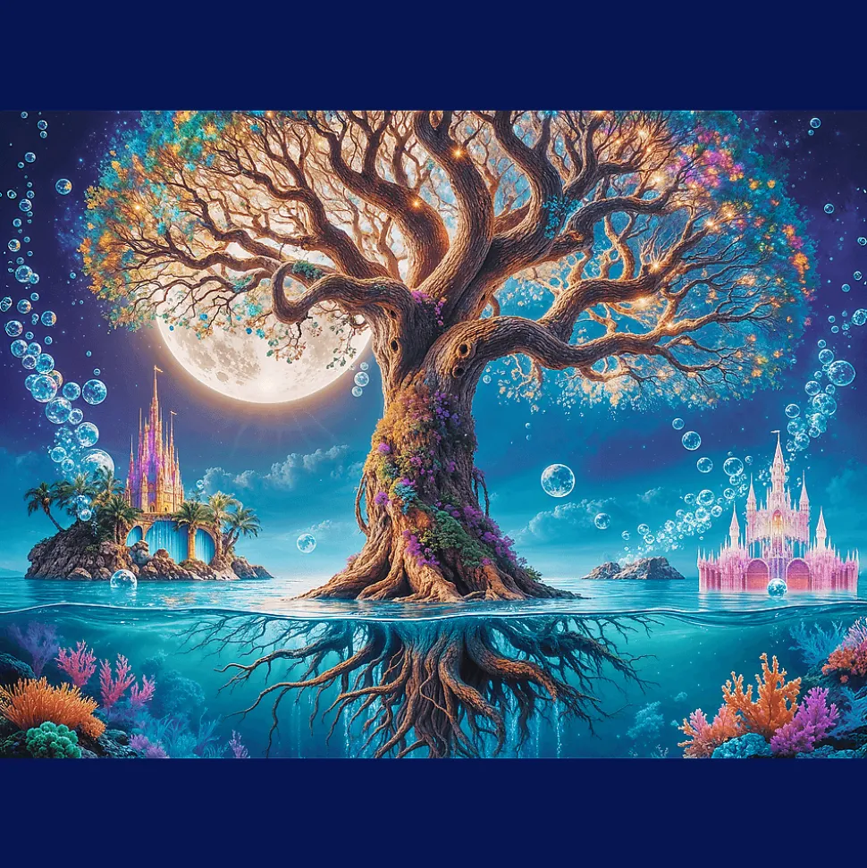 Puzzle 500 el. Premium Plus Quality, Mistrzostwa Europy, Tea Time: Magiczne drzewo