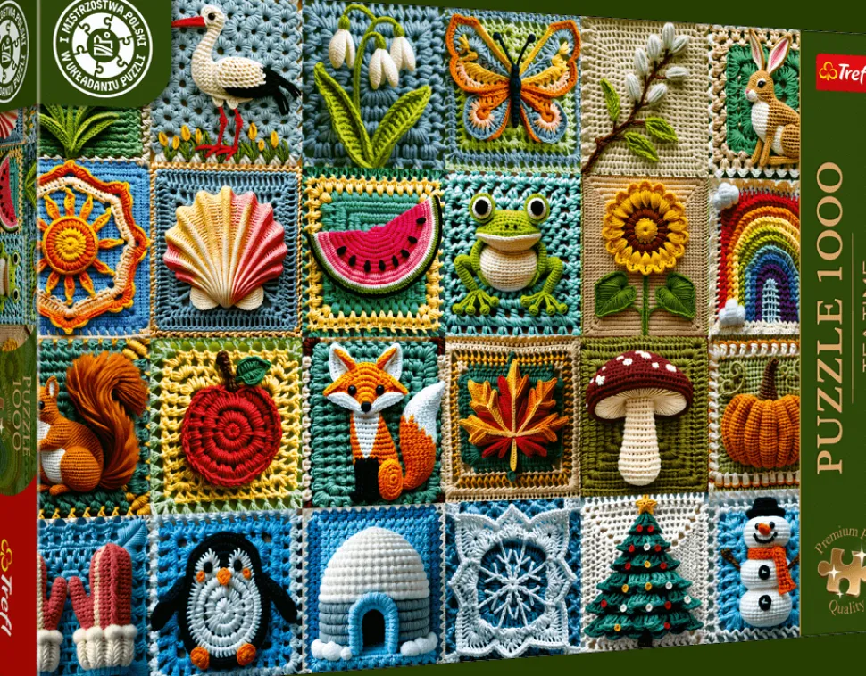 Puzzle 1000 el. Premium Plus Quality, Mistrzostwa Polski, Szydełkowanie - Cztery Pory Roku