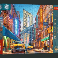 Puzzle 500 el. Premium Plus Quality, Mistrzostwa Europy, Tea Time: Widok na Manhattan Bridge
